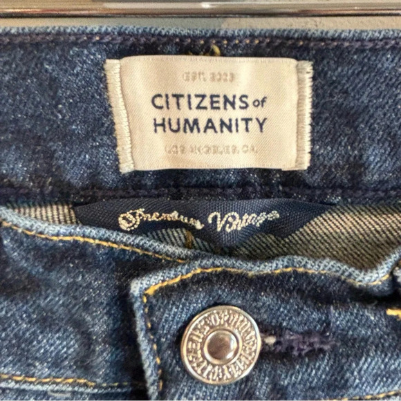 CITIZENS OF HUMANITY Sz 25 Jeans Libby Flare Button Fly Mid-Wash High Rise Denim - Picture 4 of 13